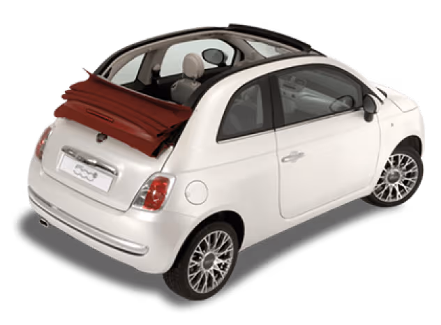 Fiat 500 Automatic — available from VEZO Car Rental on Mykonos